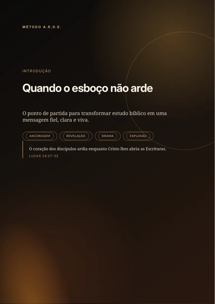Introdução: Quando o esboço não arde